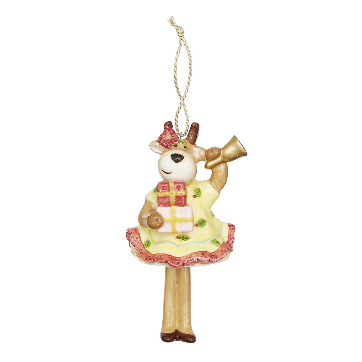 Kit Kemp Reindeer Bell Ornament image number null